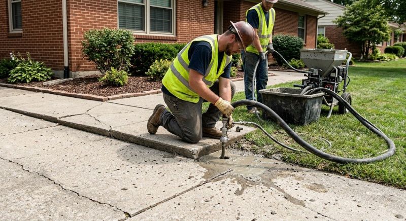 Concrete Settlement Repair in West Des Moines, IA