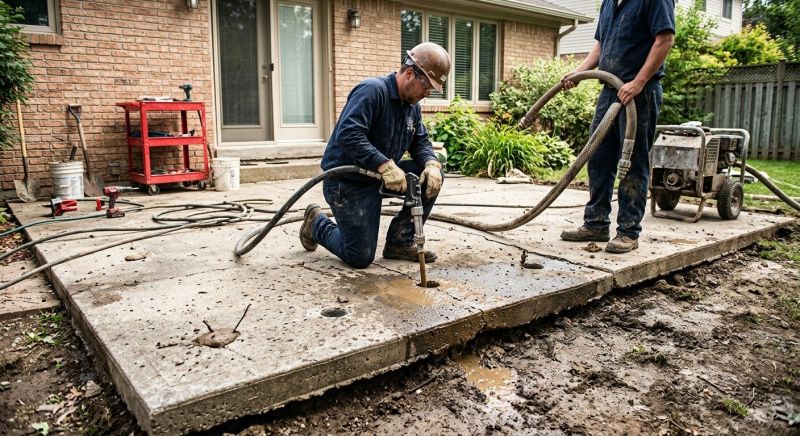 Patio Raising in Des Moines, IA